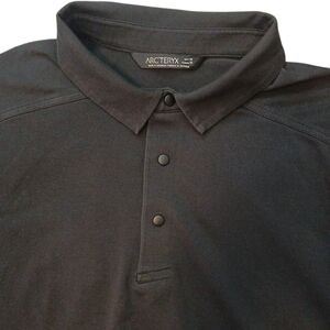 Arcteryx Snap Polo Shirt Mens M/Black SS DryTech Golf Performance Summer EUC